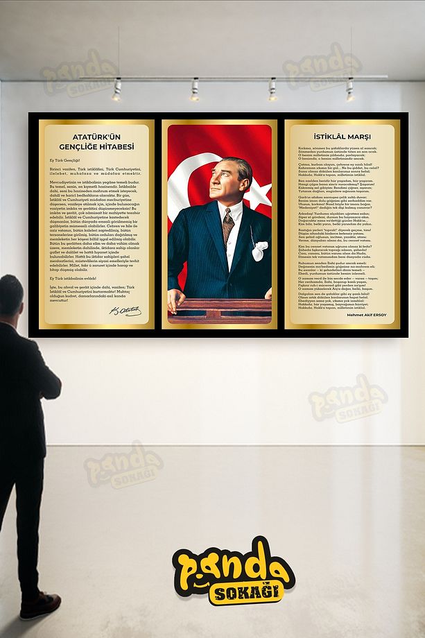 Atatürk Köşesi Duvar Kağıdı Kendinden Yapışkanlı Okul,Kreş,Anasınıfı Sticker Seti - 3