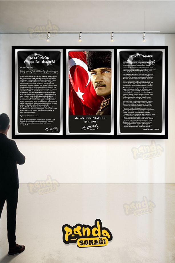 Atatürk Köşesi Kendinden Yapışanklı Duvar Kağıdı, Okul, Kreş Anasınıfı Atatürk Köşesi Sticker - 4