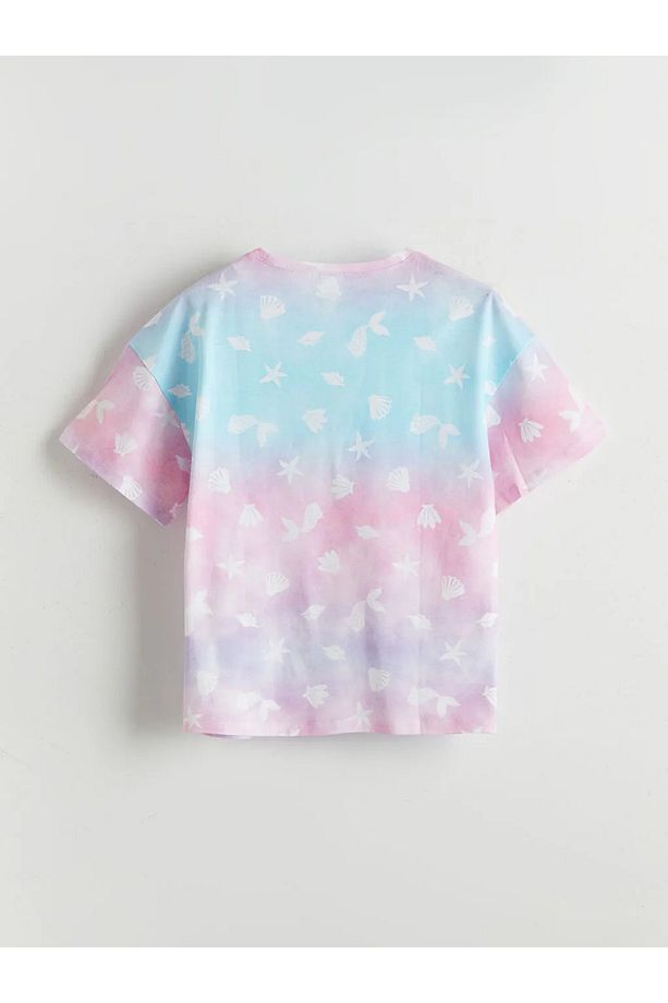 LCW Kids Pembe Bisiklet Yaka Kız Çocuk Şortlu Pijama Takımı - 3