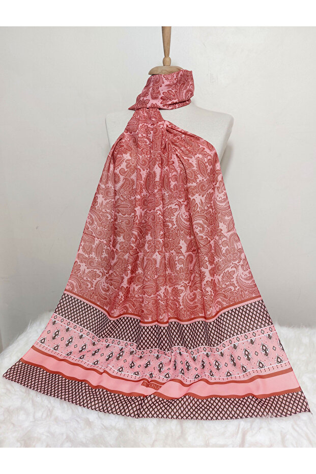 Ethnic Patterned Chiffon Shawl - 2