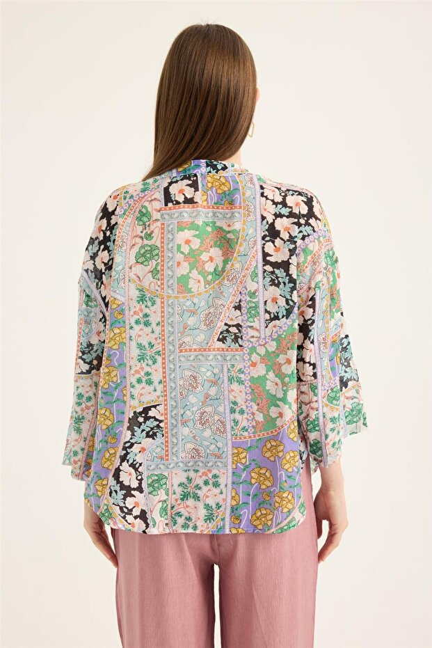 Desenli Bluz - 5