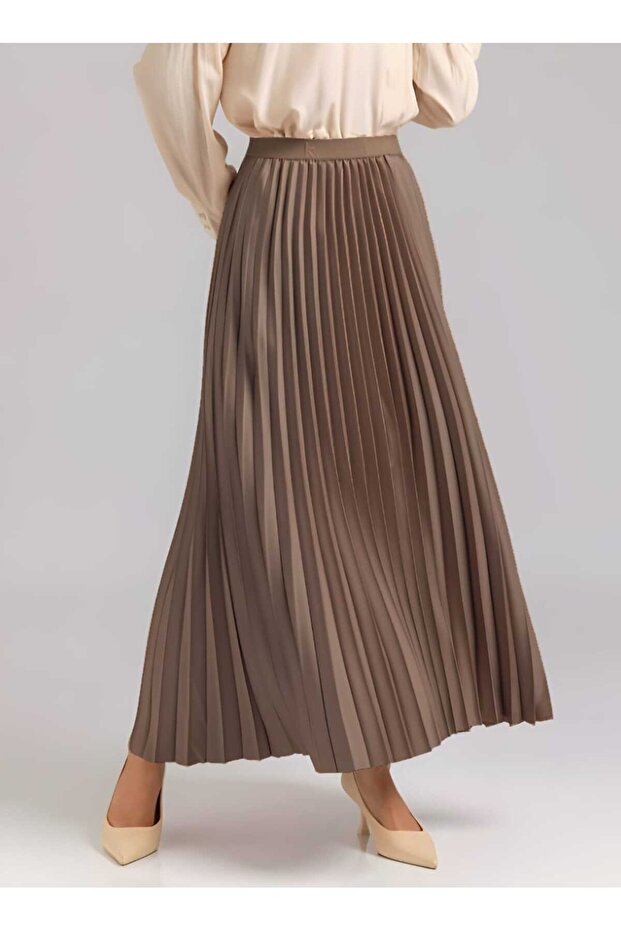 Deri Görünümlü Piliseli Etek - 3