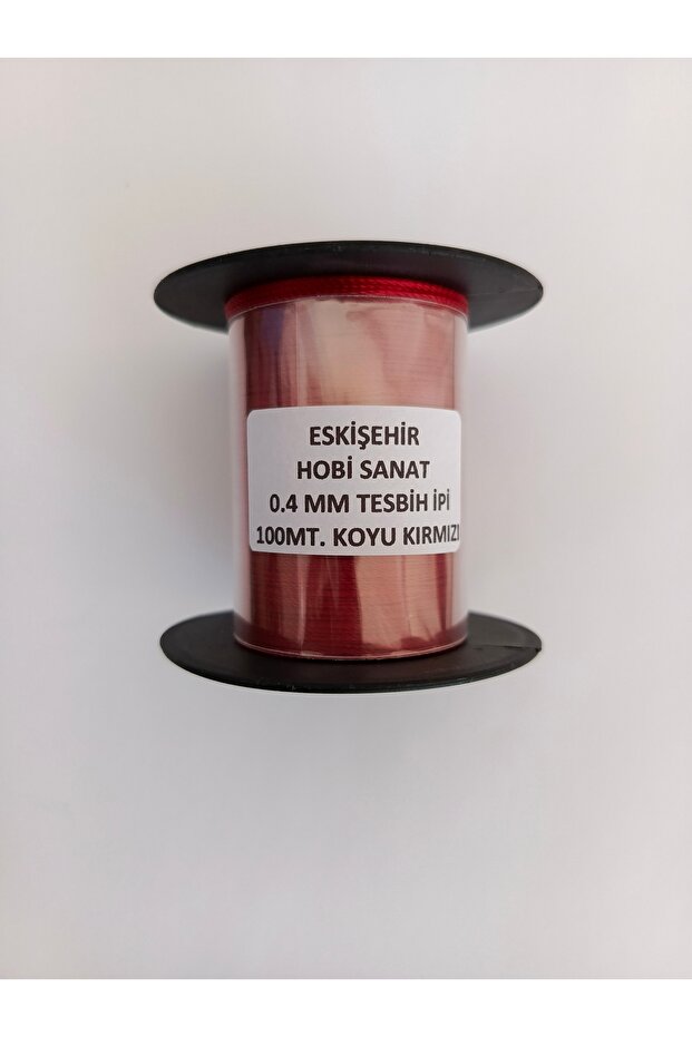 100 Meters Dark Red Color 0.4 mm Rosary Thread