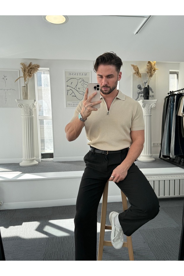 RL Yarım Fermuarlı Kısa Kol Triko - 4