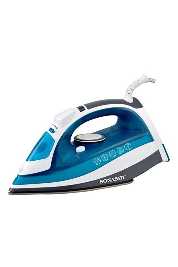 Electric Steam Iron with Ceramic Soleplate/Anti-Drip/Anti-Calc/Auto Shut-Off/LED Display and Self-Cl