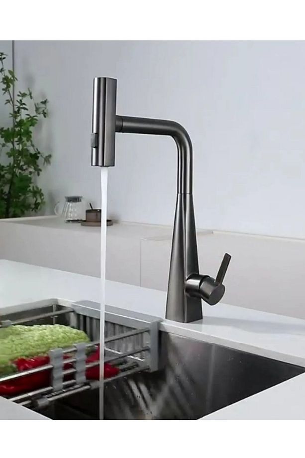Madamestone Akış Mod Spiralli Mutfak Bataryası Antrasit - 6