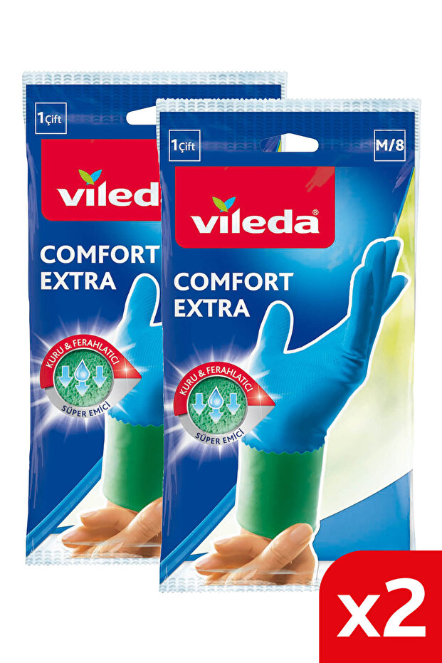 2 Paket Comfort Extra Orta Boy Bulaşık Eldiveni - 1