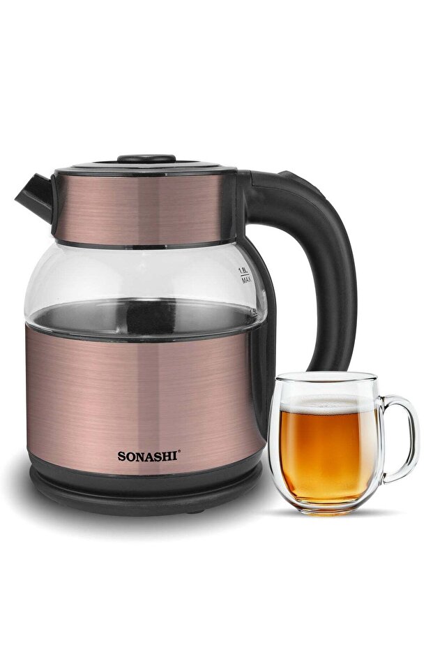 1.8L Cordless Kettle with Boil-Dry Protection, 360° Rotation, Auto Off, 1500W SKT-1812