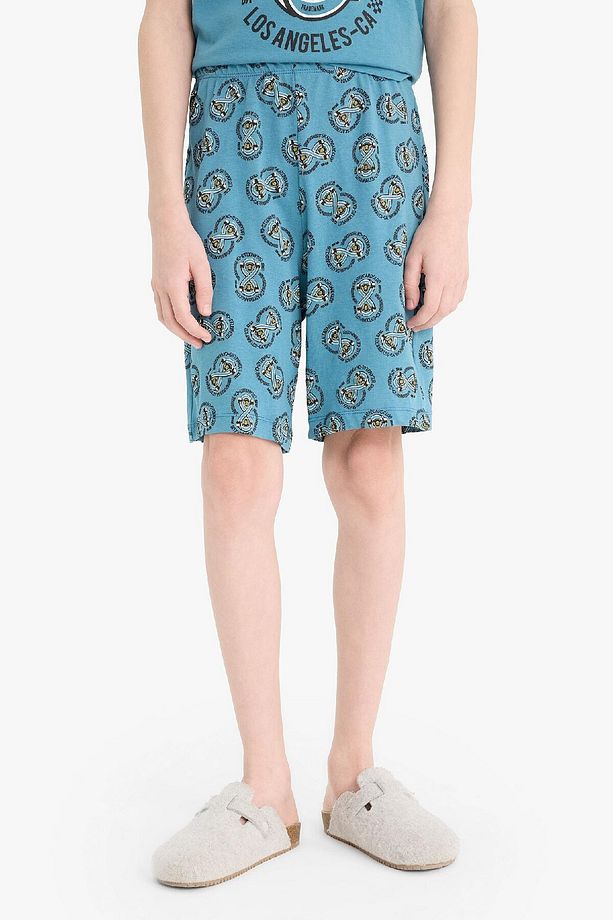 Erkek Çocuk Pijama Takımı Baskılı Kısa Kollu Üst Desenli Şort D9989a825sm - 6
