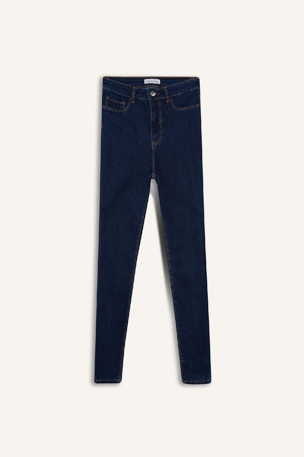 Jegging Yüksek Bel Bilek Boy Dar Paça Basic Düz Jean Pantolon B7498AX25SP - 7