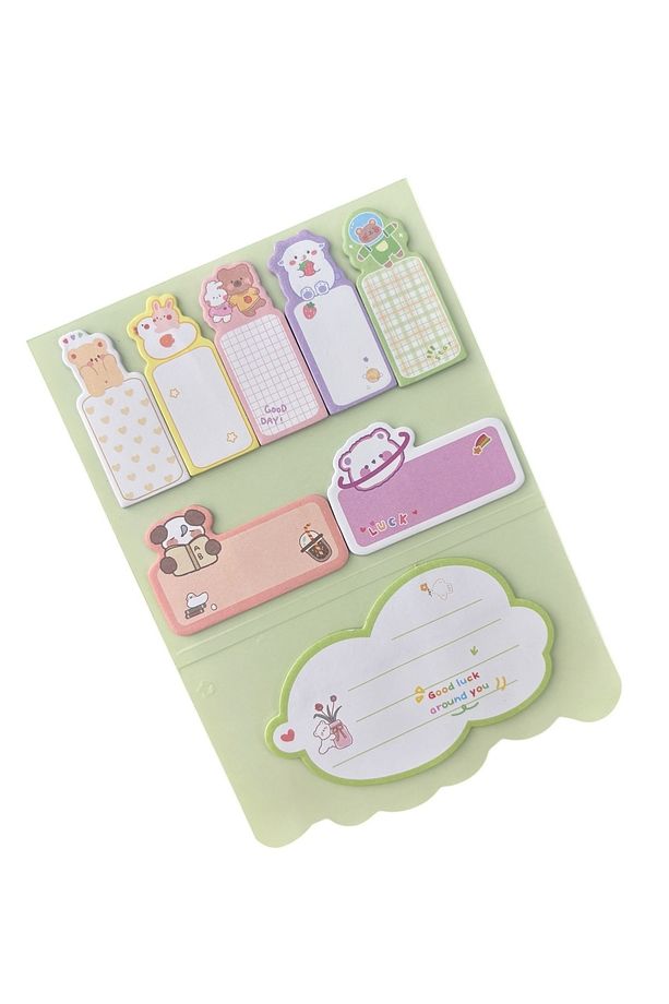 Sevimli Figürler Postit Post-it Seti Yapışkanlı Not Kağıdı 1 Adet - 4