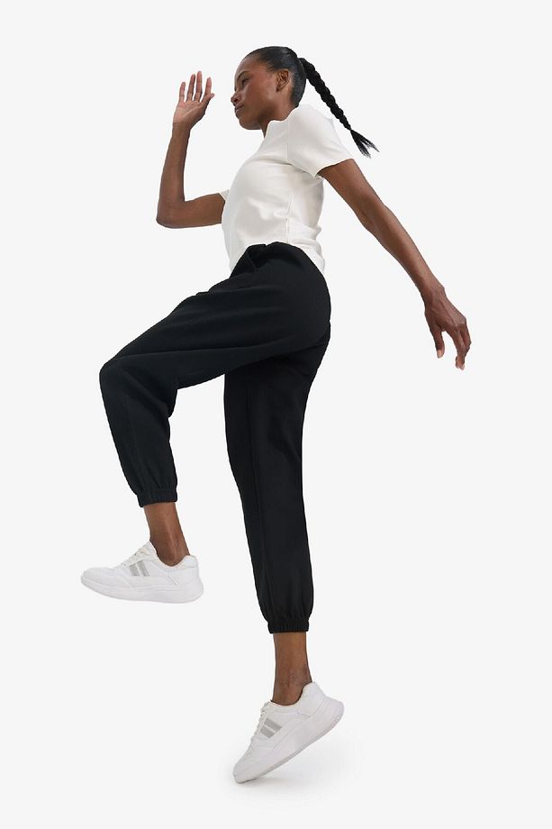 Fit Oversize Geniş Kalıp Sporcu Eşofman Altı Çift Cepli Jogger Paça Standart Boy Skuba Dalgıç - 4