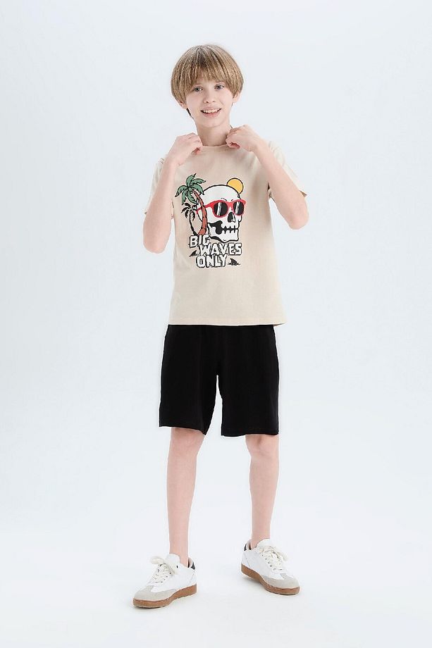 Erkek Çocuk Pijama Takımı Baskılı Kısa Kollu Üst Şort E0159A825SM - 3