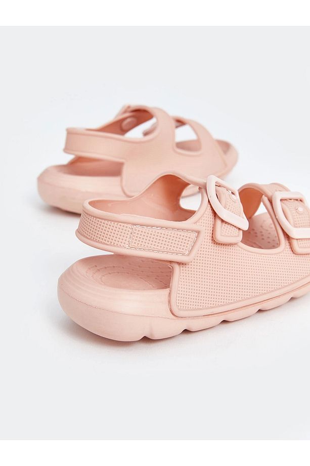LCW STEPS Pembe Baskılı Çift Bantlı Kız Bebek Sandalet - 5