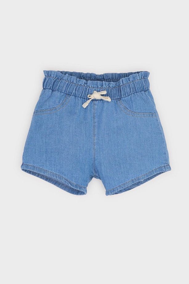 Kız Bebek Beli Lastikli Jean Şort E5245A525SM - 2