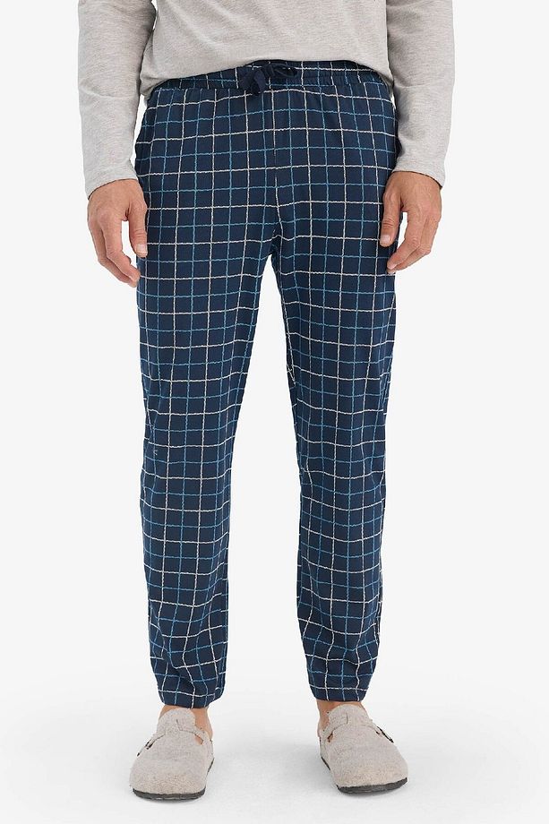 Regular Fit Pijama Takımı Uzun Kollu Üst Kareli Uzun Alt Z6566AZ25SP - 4