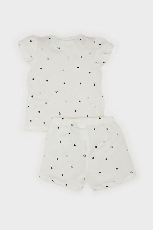 Kız Bebek 101 Dalmatians Pijama Takımı Kısa Kollu Penye Üst Beli Lastikli Şort E4616A525SM - 5