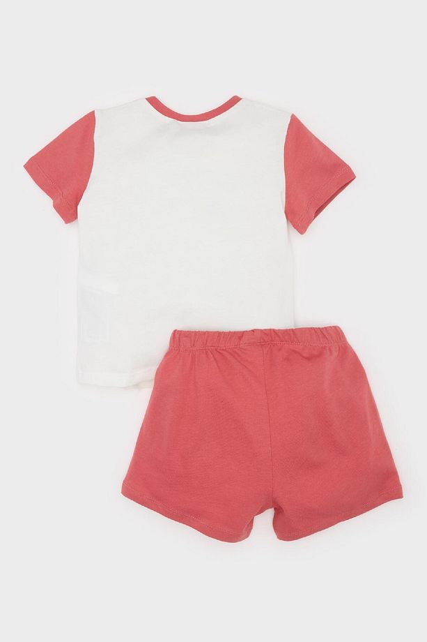 Erkek Bebek Pijama Takımı Baskılı Kısa Kollu Penye Üst Beli Lastikli Şort E4777A525SM - 5