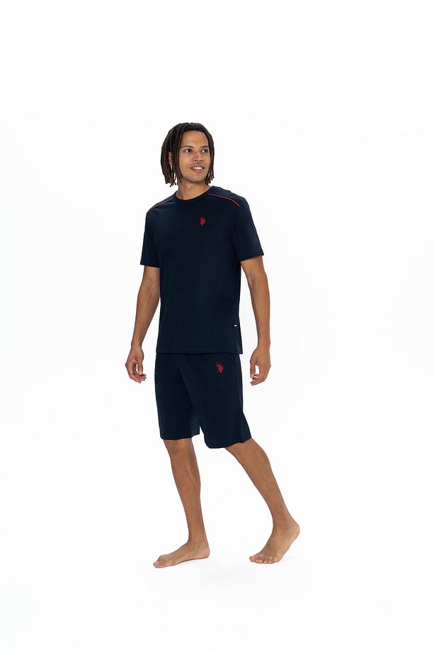 U.S. Polo Assn. Erkek %100 Pamuk Lacivert 3'Lü Pijama Takımı - SREIA18D90D5D - 6