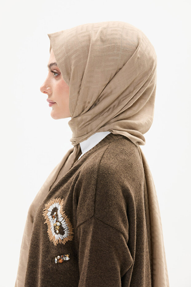 Dört S Logolu Yün Şal - 4