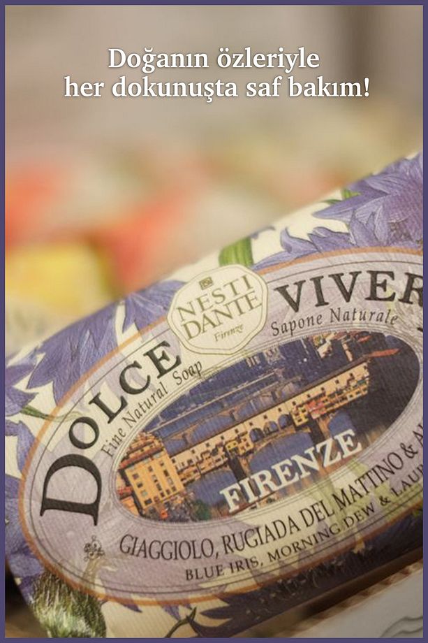 Dolce Vivere Firenze Katı Sabun 250 gr | Onarıcı Ve Besleyici | Iris Çiçeği, Defne Özü - 6