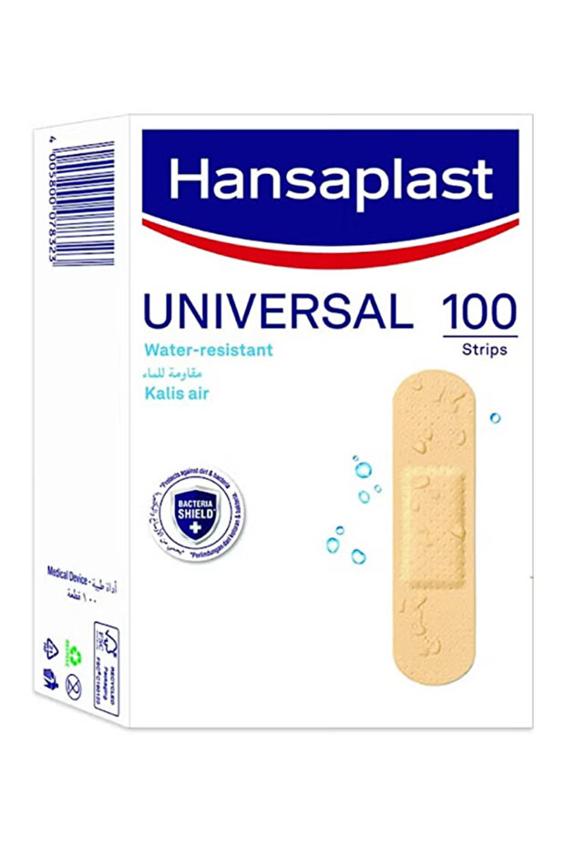 Universal Plasters, Water-Resistant And Strong Adhesion, 100 Strips