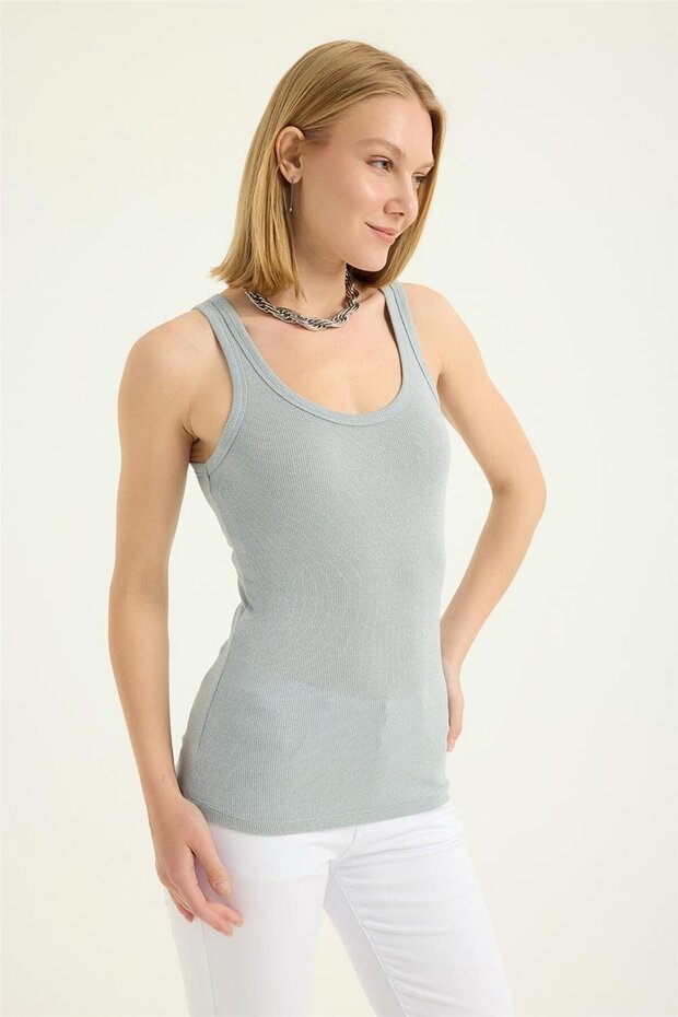 Simli Kalın Askı Atlet - 3