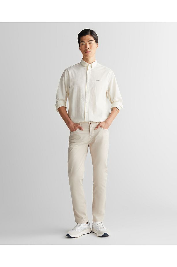 Erkek Bej Regular Fit Pantolon - 1