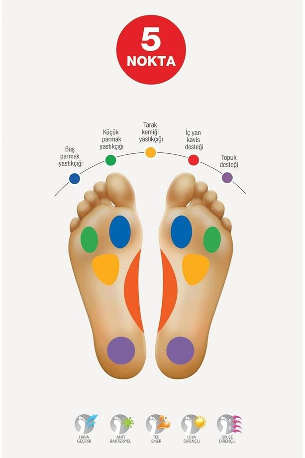 105037 Kadın Hakiki Deri 5 Nokta Anatomik Comfort Taban Cırtlı Günlük Ayakkabı - 4