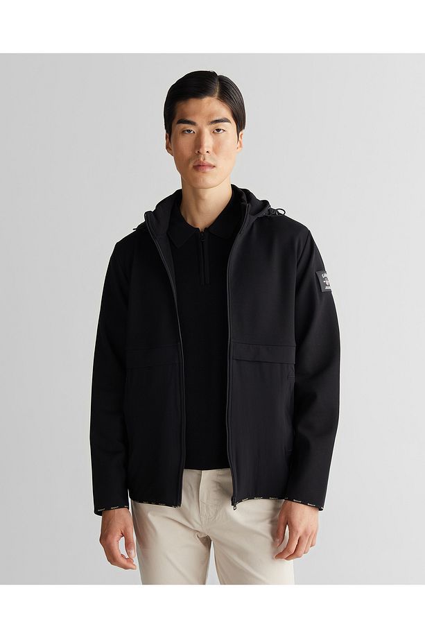 Erkek Siyah Regular Fit Kapüşonlu Sweatshirt - 1