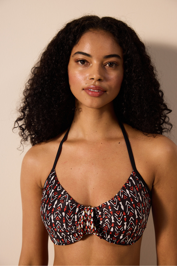 Top de bikini multicolor cu sârmă Corus - 1
