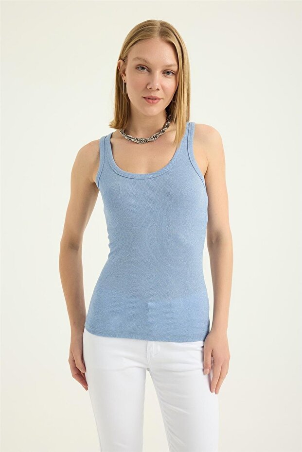 Simli Kalın Askı Atlet - 1