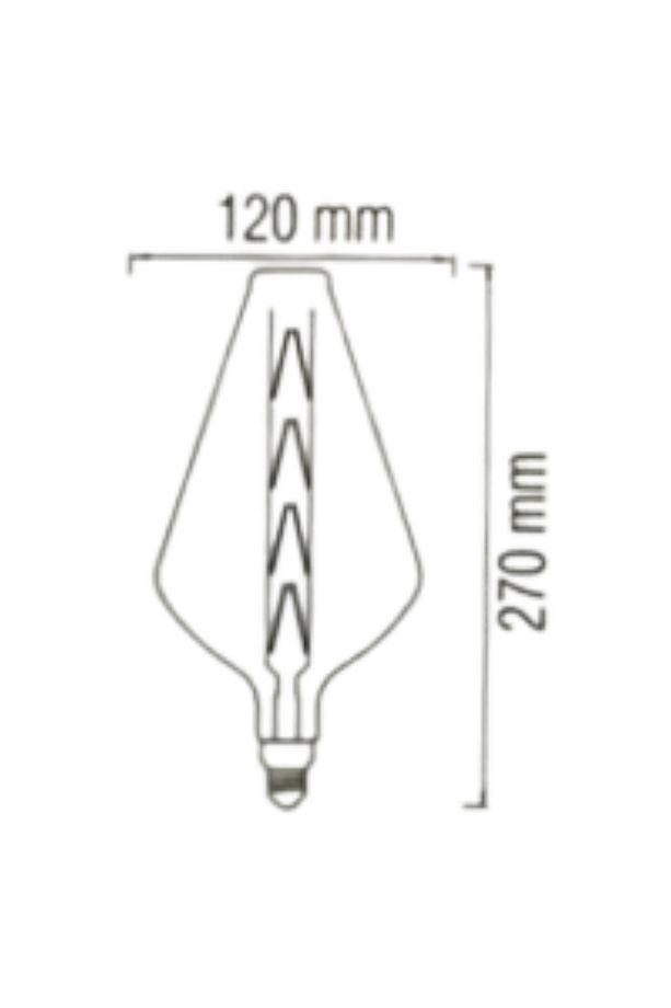 001-052-0008 Paradox Büyük Led Rustik Ampul Amber 8W - 2