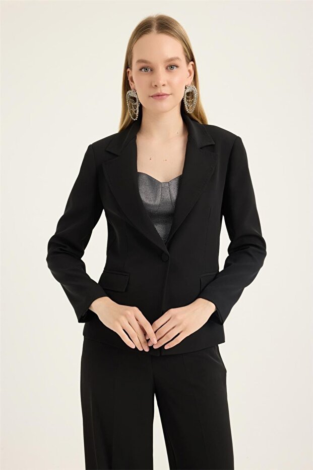 Single Button Jacket - 1