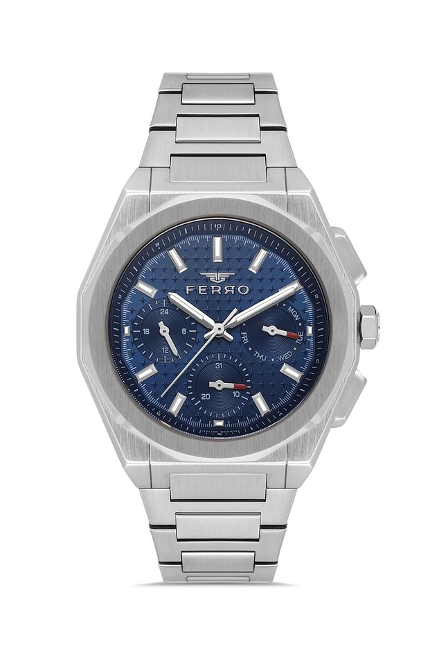Silver Steel Band Men's Wristwatch Fm43013A-A3 All Functions Active 3 Atm Water Resistant