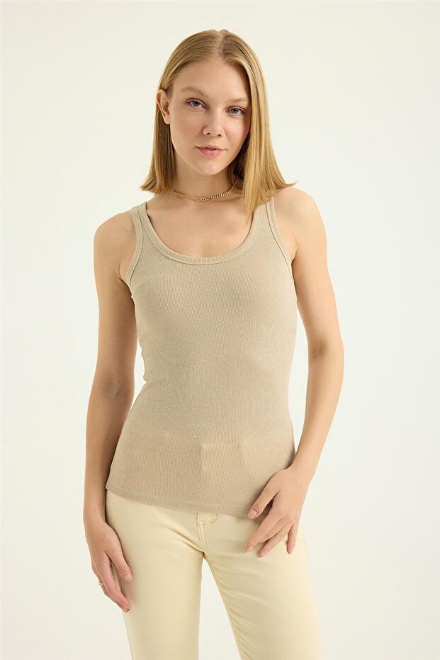 Simli Kalın Askı Atlet - 1