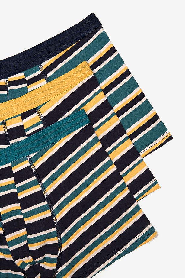 Mix Stripe 3lü Çok Renkli Boxer - 5