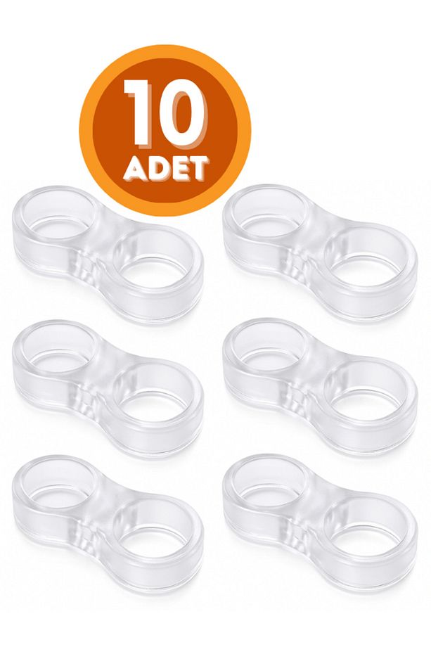 Şeffaf Silikon Plastik Kapı Kolu Tutucu Tutacağı Durdurucu Pencere Tamponu Stoperi (10 ADET) - 1
