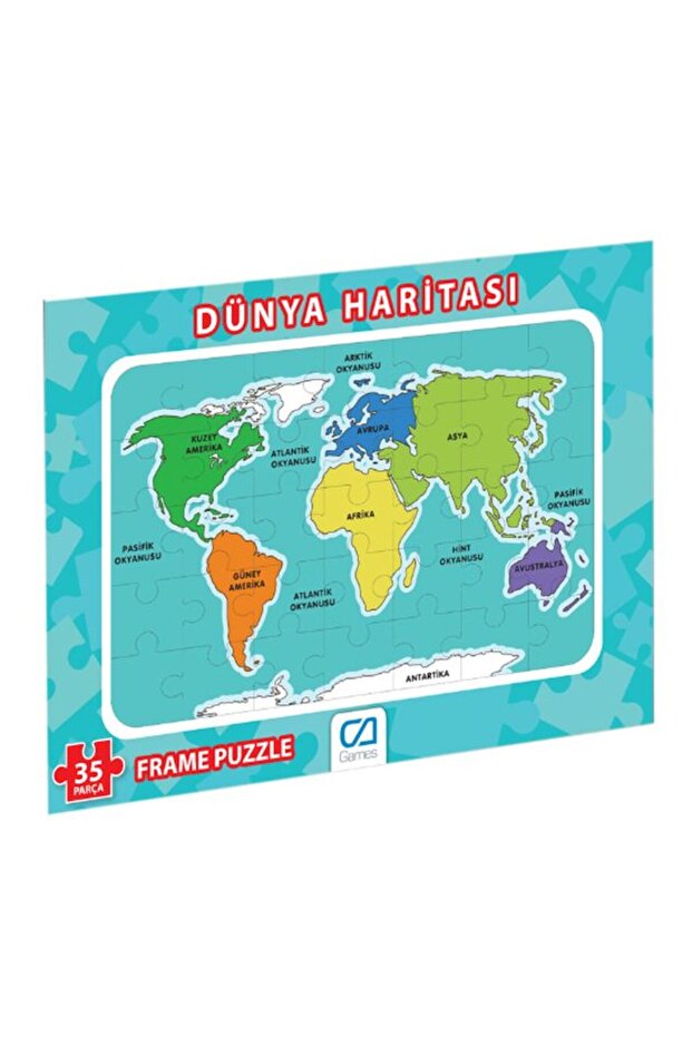 لغز إطار خريطة العالم-35