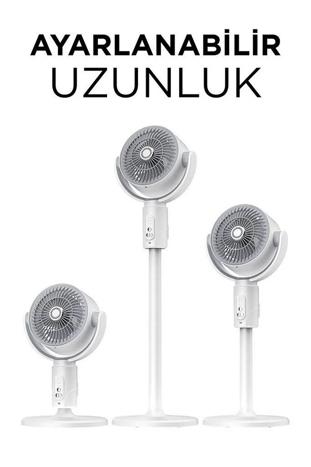 Ayarlanabilir Ayaklı Mega Fan Şarjlı Kumandalı Sessiz Vantilatör - 7
