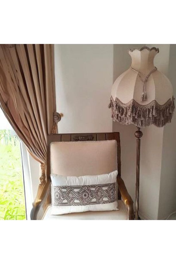 Klasik Lambader Vizon Başlık Bronz Ayak 170cm. - 5