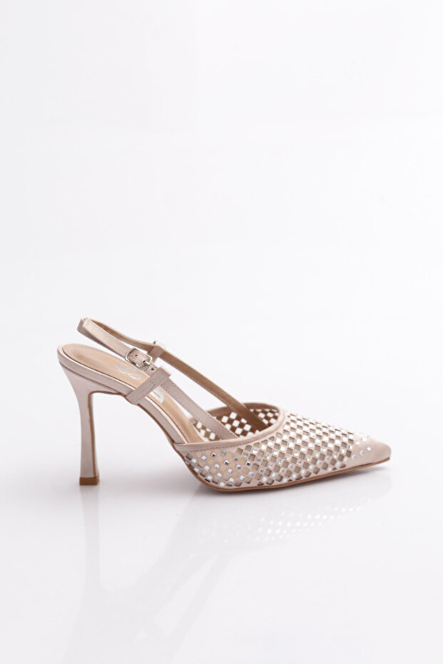 6704 Women's Back Tie Heeled Evening Dress Shoes