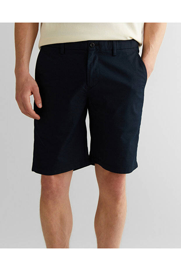 Erkek Siyah Slim Fit Şort - 4