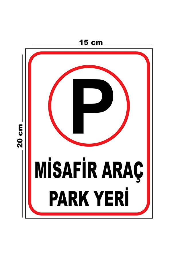 Metal Guest Car Parking 15cm X 20cm Warning Sign Directional Sign