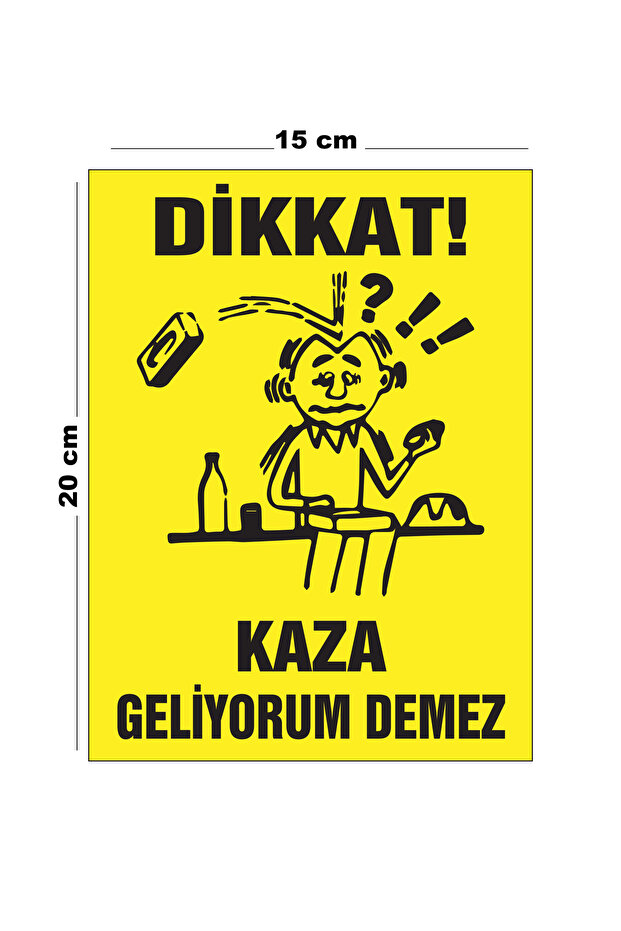 Metal Caution I Do Not Say Accident Is Coming 15cm X 20cm Warning Sign Directional Sign