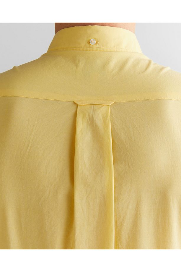 Erkek Sarı Regular Fit Düğmeli Yaka Poplin Gömlek - 6