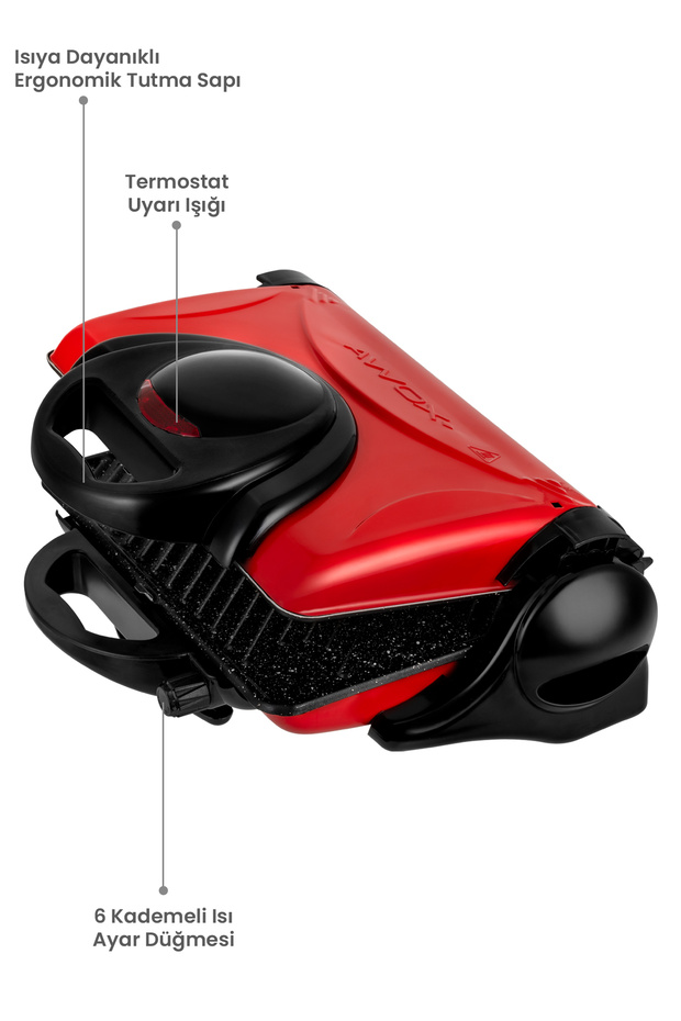 Orion Tost Ve Izgara Makinesi 180° Açılabilir 1800w Kırmızı - 2