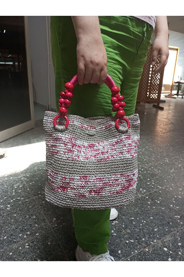 Kağıt Ip Örgü Çanta - 2