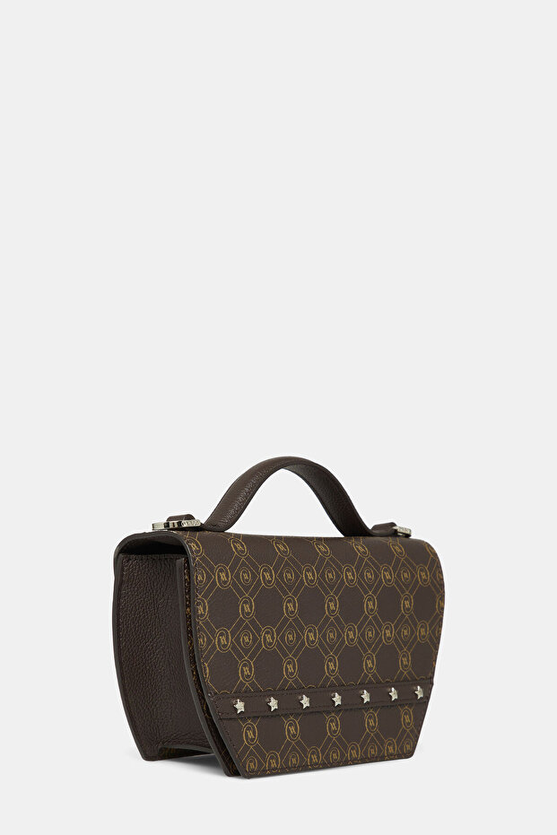 KAHVE MONOGRAM DERİ ÇANTA - 3