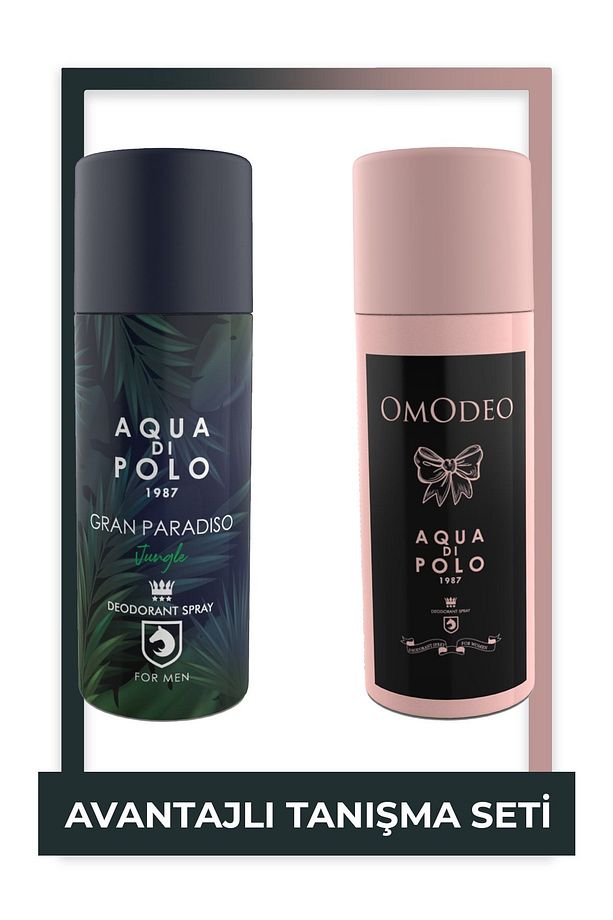 Omodeo Kadın Deodorant Ve Gran Paradiso Jungle Erkek Deodorant Seti 150 ml 2 Adet |Alüminyum İçermez - 1